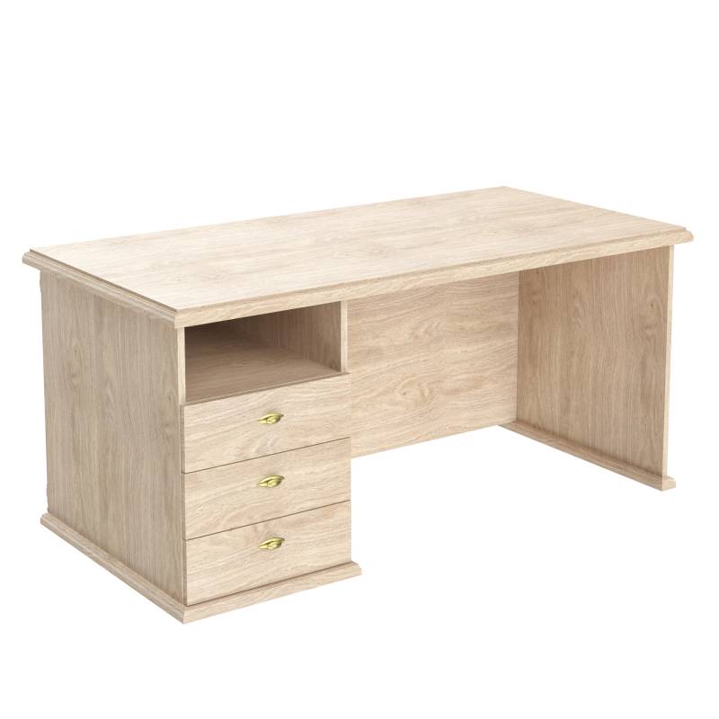 Стол руководителя однотумбовый RDT 168(L) Дуб Девон 1600х800х750  главное фото