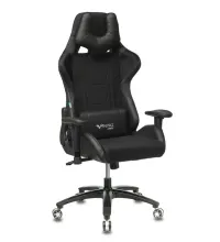 Кресло игровое Бюрократ VIKING 4 AERO BLACK EDITION черный искусст.кожа/ткань